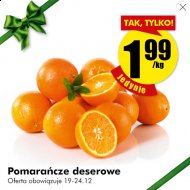 Pomarańcze taniej w Biedronce - od 19 do 24 grudnia są po 2 zł/kg